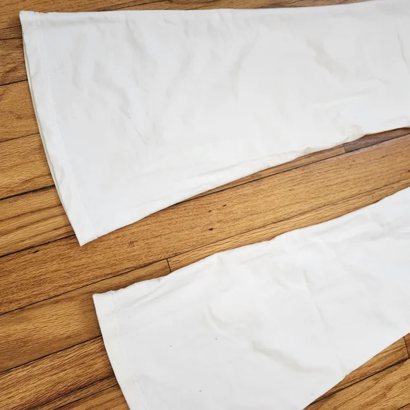 Treasure The Funk rave festival white rainbow sequin heart patterned flare pants - Picture 8 of 8